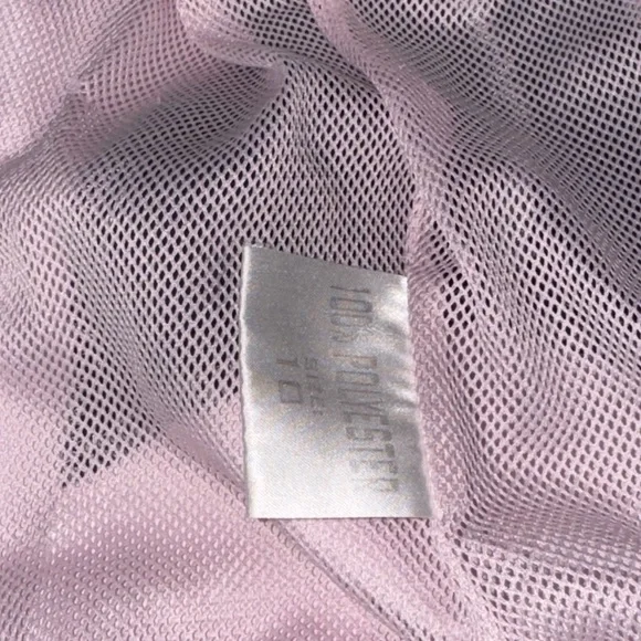 Lacoste pink track jacket woman’s UK 10 US 6 vintage mesh side detail - Picture 4 of 11